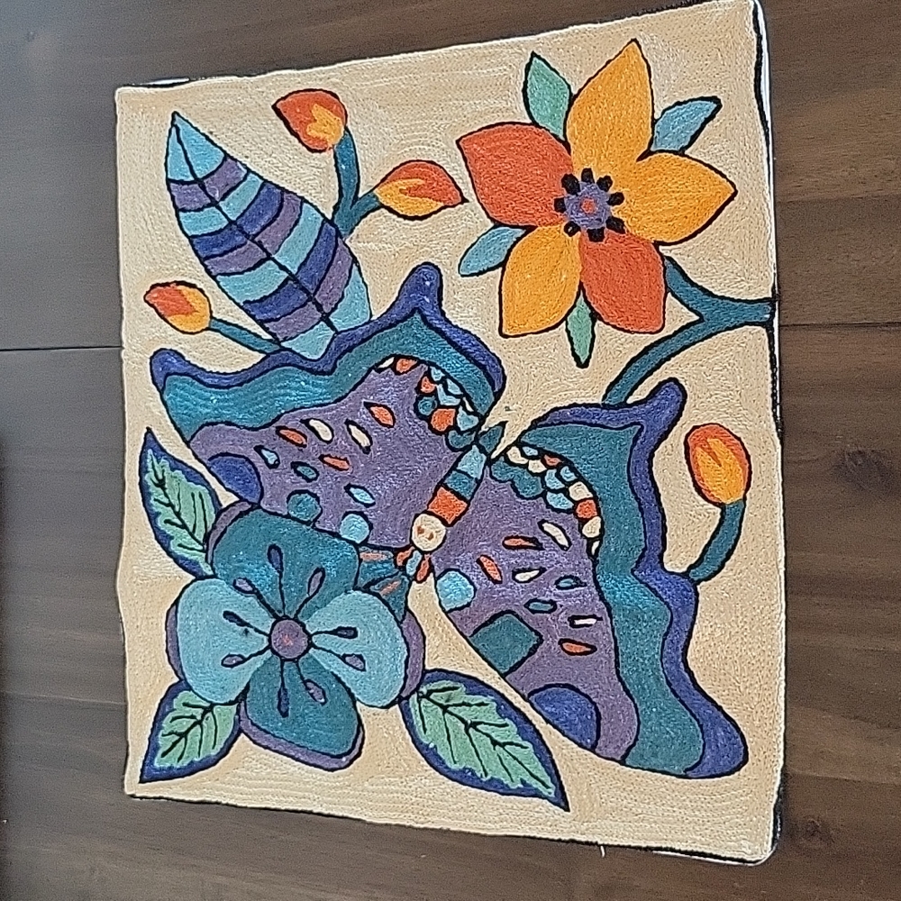 Hand stitched pillow covers - Beautiful Butterfly